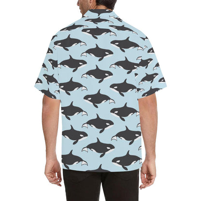 Killer Whale Pattern Print Design Hawaiian Shirt