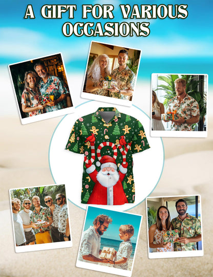 Cat Doodle Hawaiian Shirt for Men, Button Down Aloha Shirt - Azhawaiian