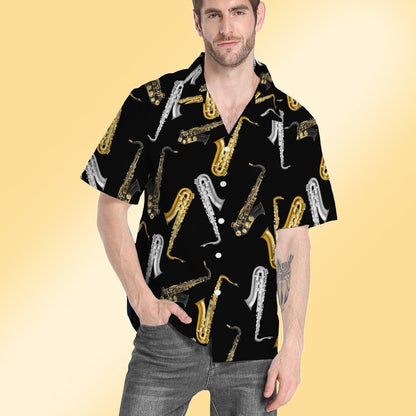 Amazing Saxophone 3D All Over Printed Hawaiian Shirt | Unique Beach