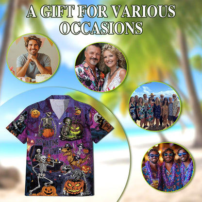 Halloween You're Already Dead Skeleton Hawaiian Shirt for Men, Button Down Aloha Shirt - Azhawaiian