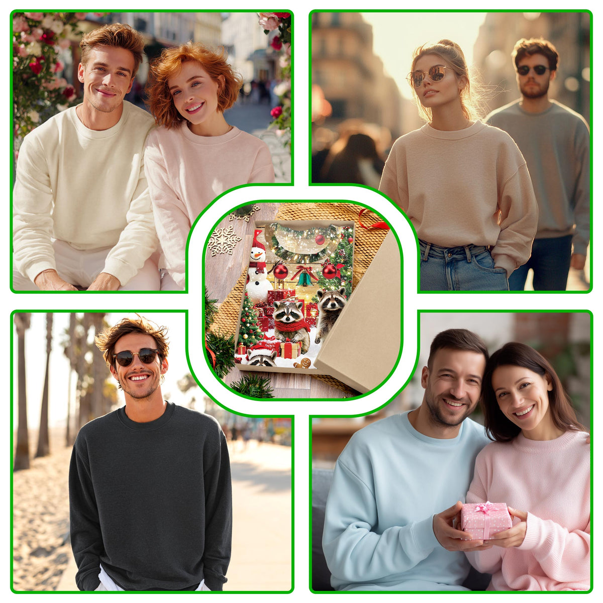 Cute Christmas Raccoon Sweatshirt – Christmas 3D All Over Print Design