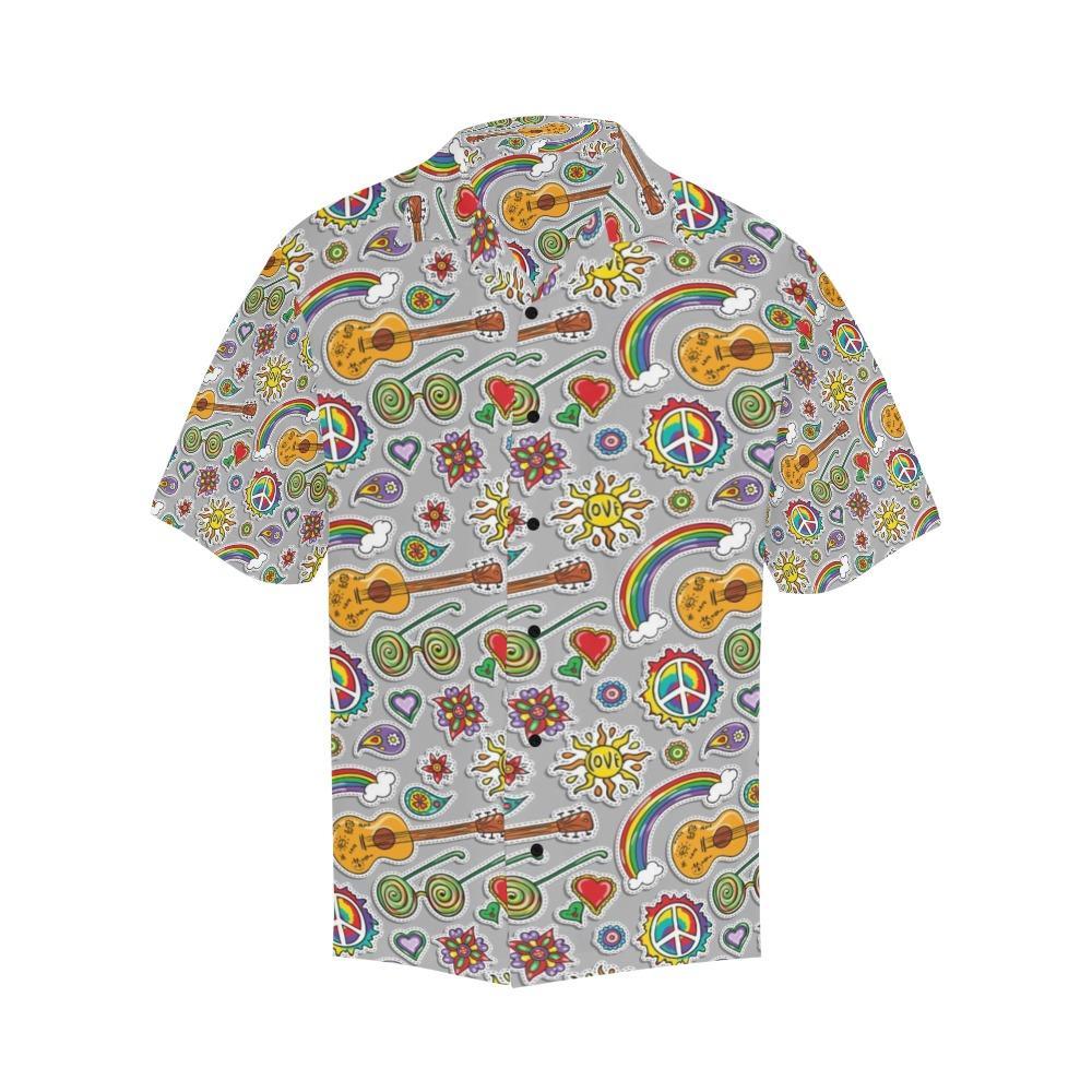 Hippie Print Design Hawaiian Shirt