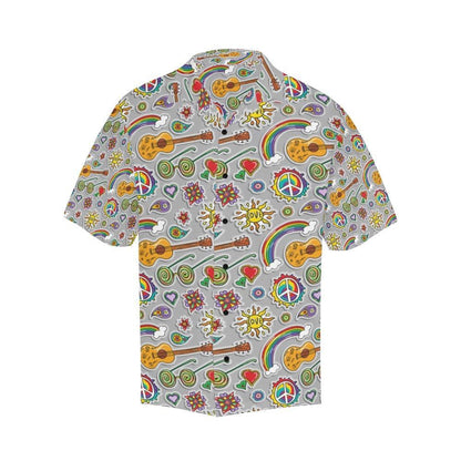Hippie Print Design Hawaiian Shirt