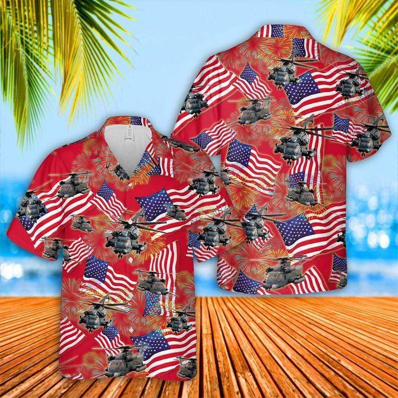 Sikorsky Mh-53 Pave Low 4Th July Aloha Hawaiian Shirts Or Shorts #Kv