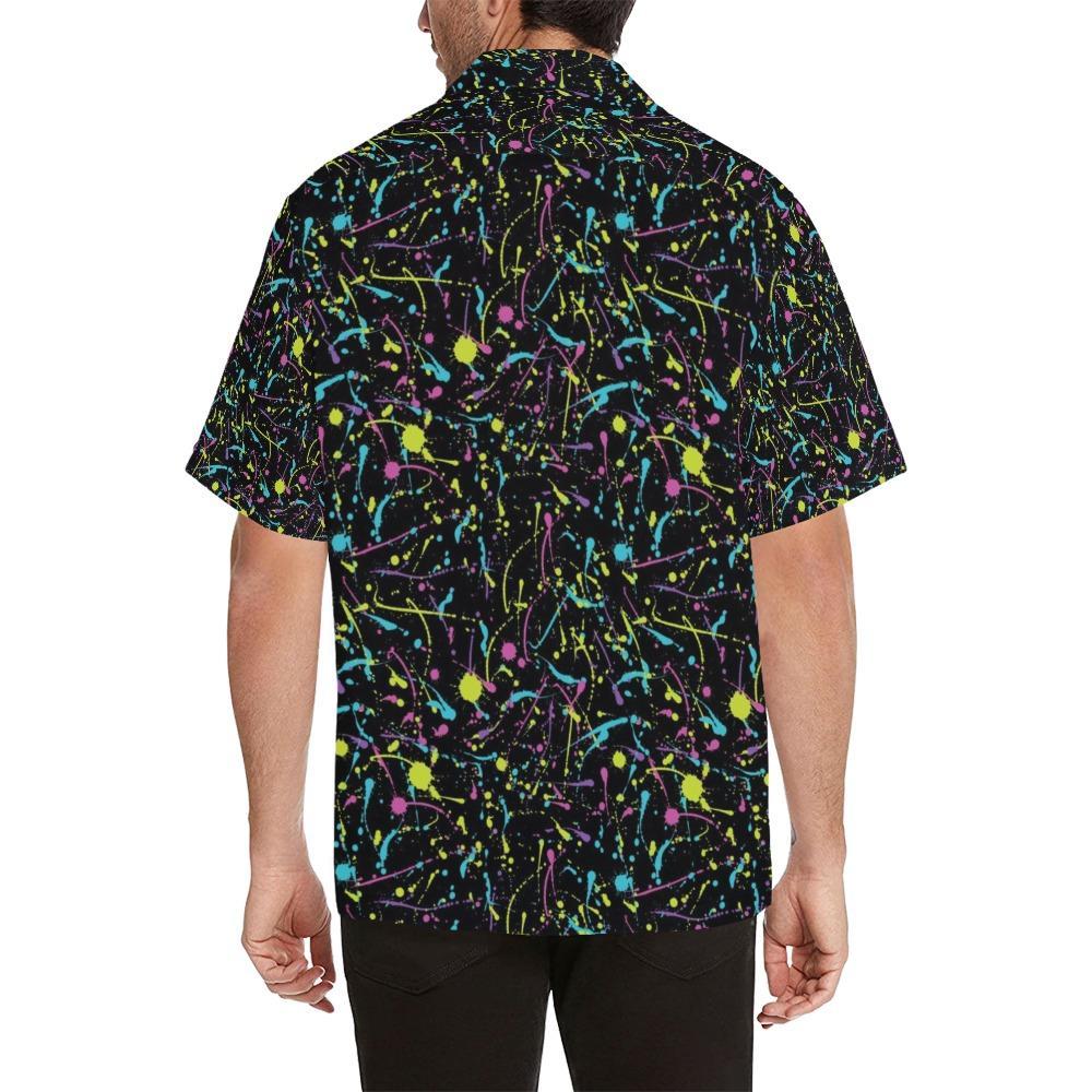 Splatter Multicolor Print Design Hawaiian Shirt