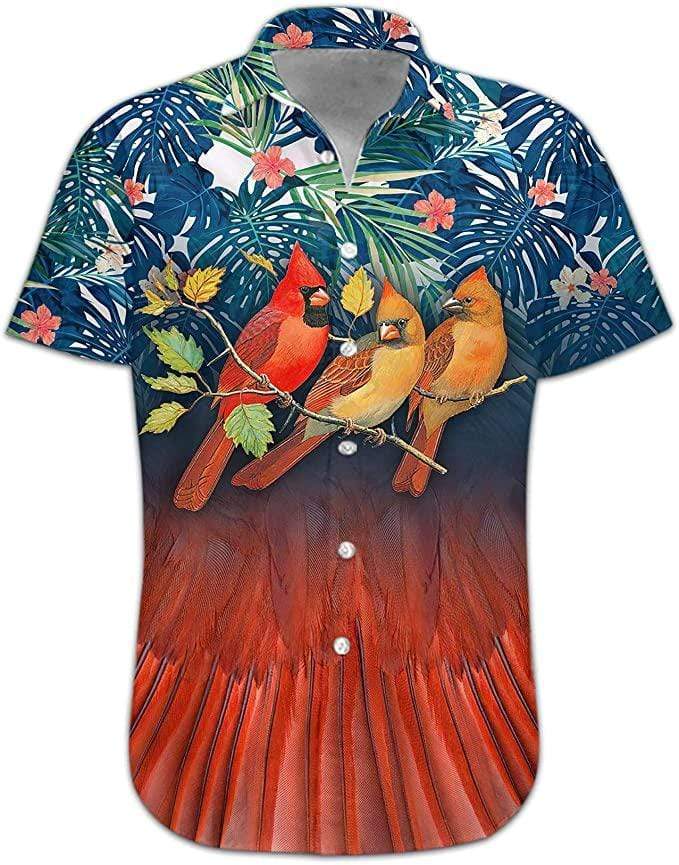 Cardinal Tropical Summer Vibe Unisex Hawaiian Aloha Shirts #DH