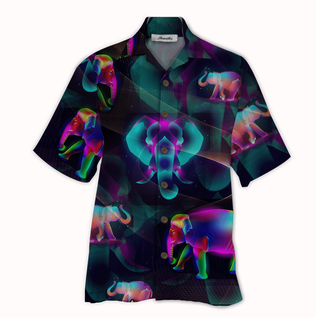 Elephant Colorful Amazing Design Unisex Hawaiian Shirt 