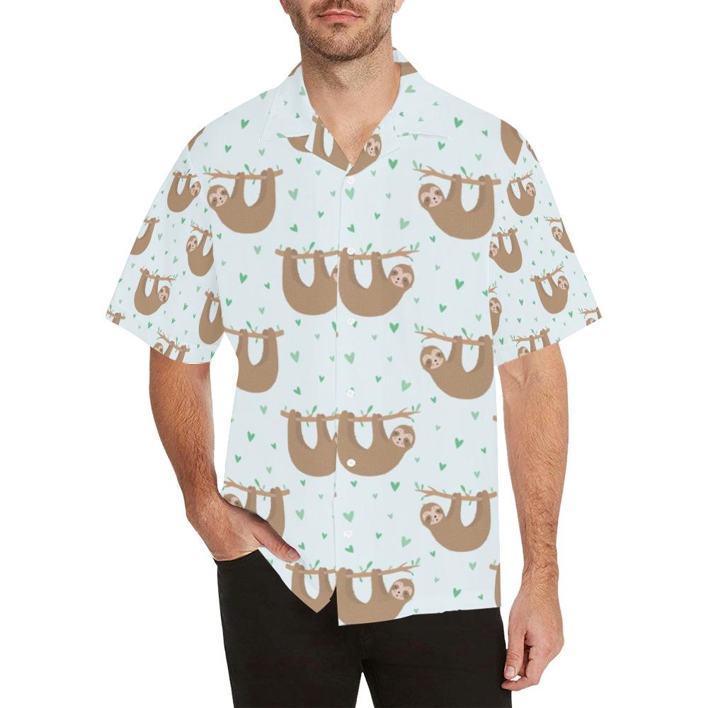 Sloth Print Design Hawaiian Shirt