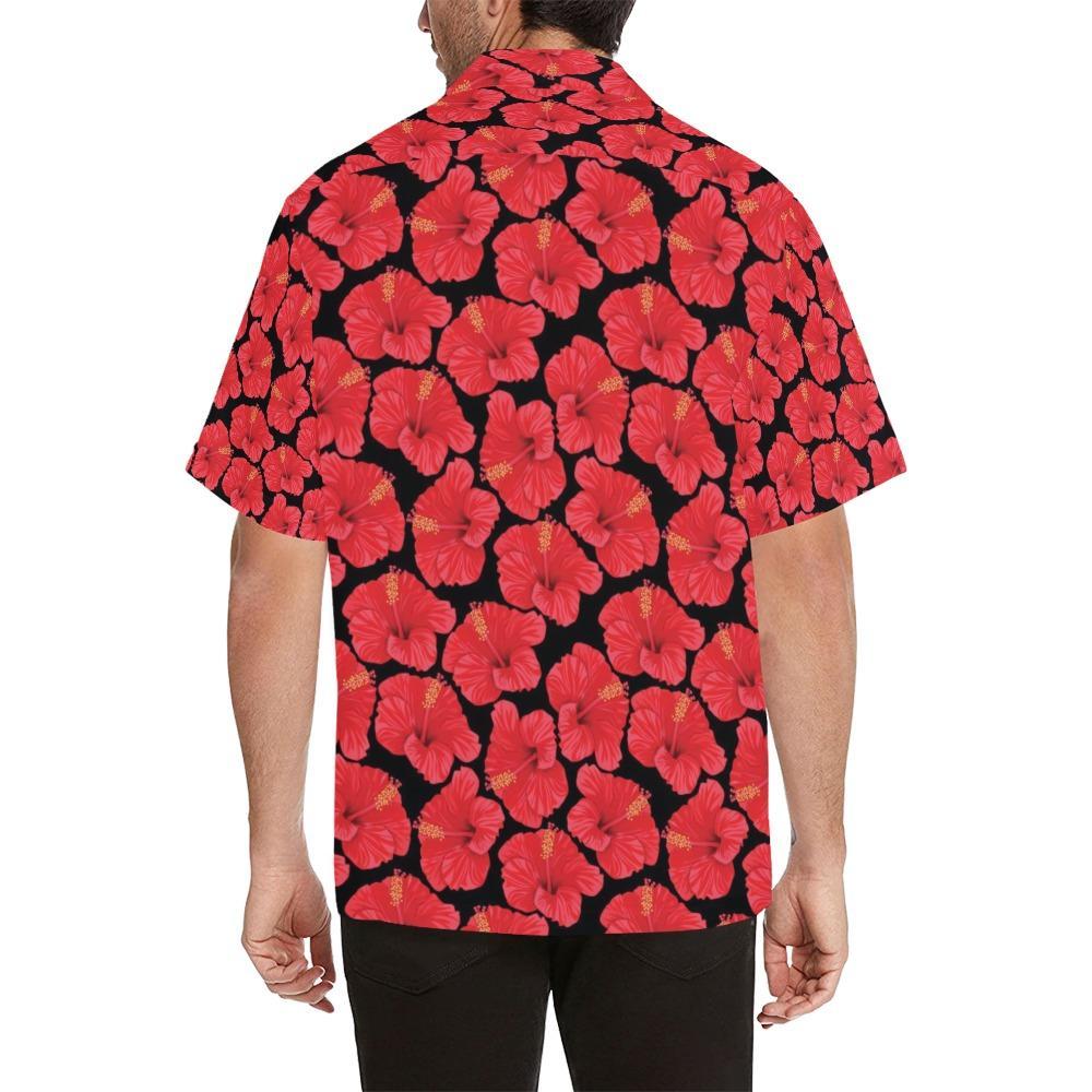 Hibiscus Red Pattern Print Design Lks3 Hawaiian Shirt