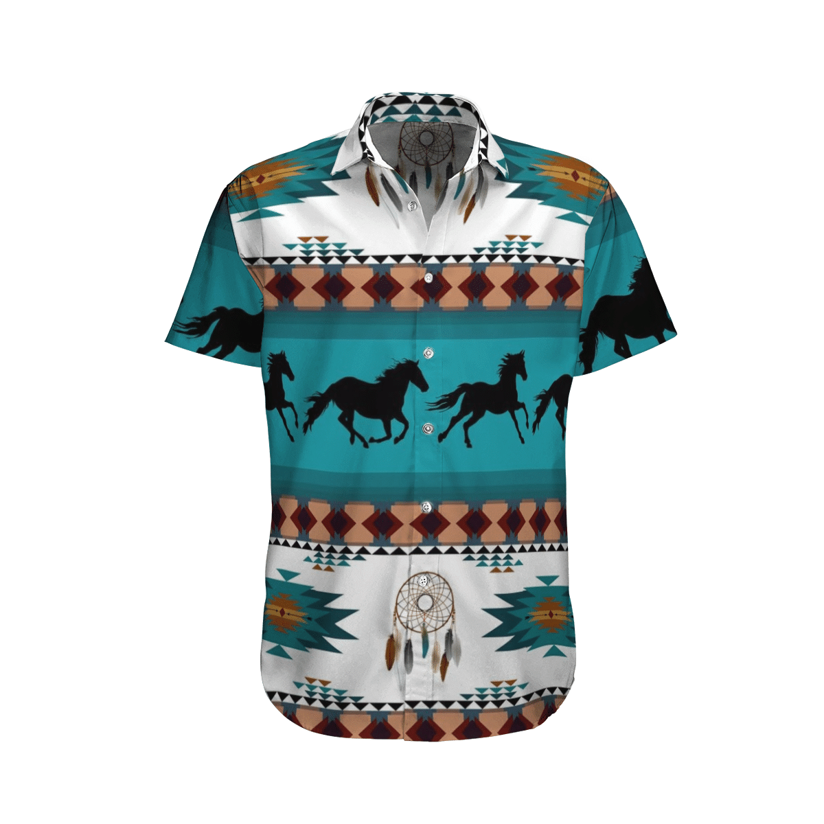 Horse  Blue Amazing Design Unisex Hawaiian Shirt  