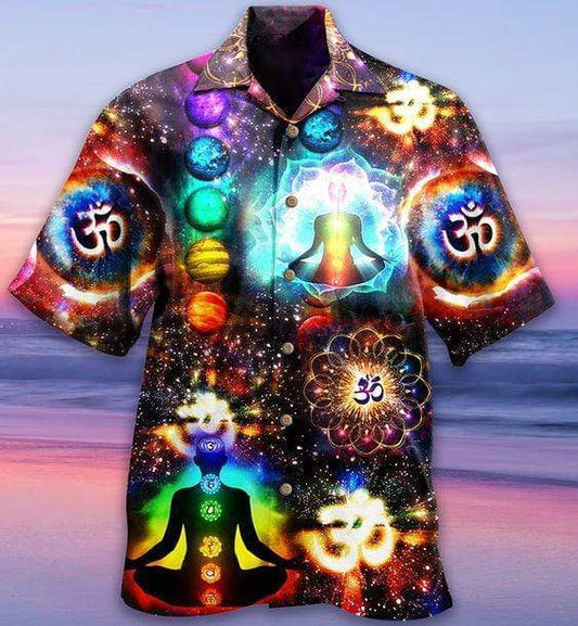 Yoga Meditate Love Om Unisex Hawaiian Aloha Shirts #DH