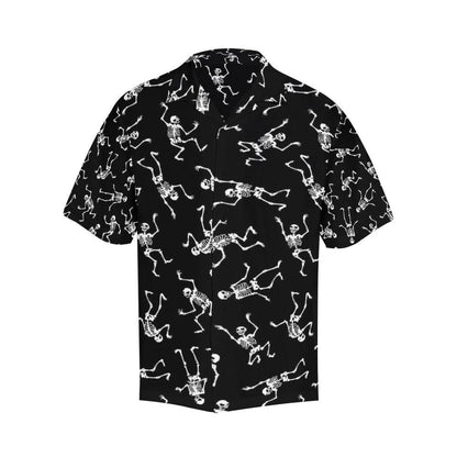 Skeleton Print Design Hawaiian Shirt