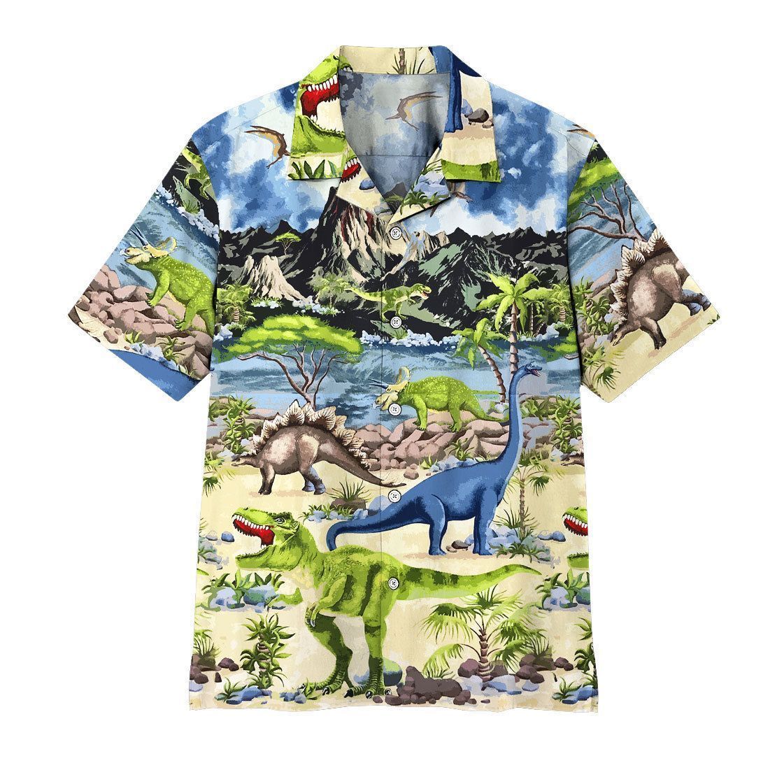  3D Dinosaur Hawaii Shirt