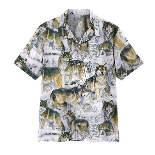  3D Wolf Hawaii Shirt