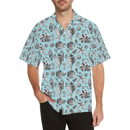 Seashell Beach Print Design Hawaiian Shirt