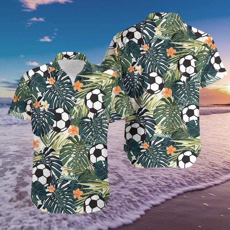 Soccer Hawaiian Aloha Shirts Fantastic #0309h