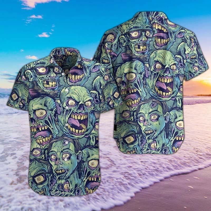 Zombie Hawaiians Green Awesome Design Hawaiian Shirt | For Men &amp;amp; Women | Adult | Hw8317