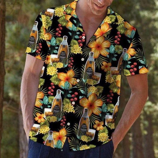 Whisky Colorful Floral Hawaiian Aloha Shirts #DH