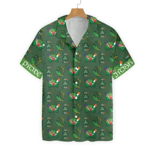 Irish Pride Shamrock St Patrick Green Hawaiian Shirts