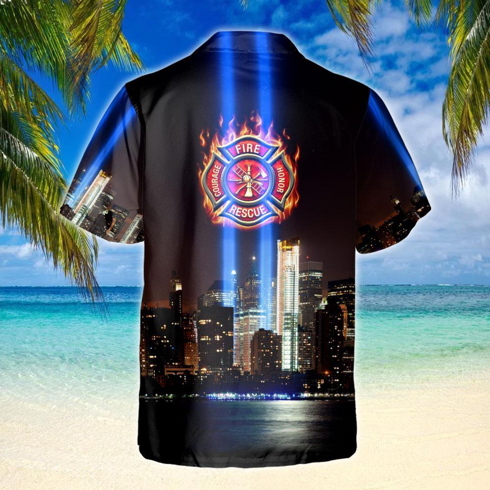 Never Forget 911 Firefighter Shirt Trn264Hw Hawaiian