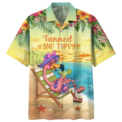 Flamingo Margarita - Tanned And Tipsy Hawaiian Shirt