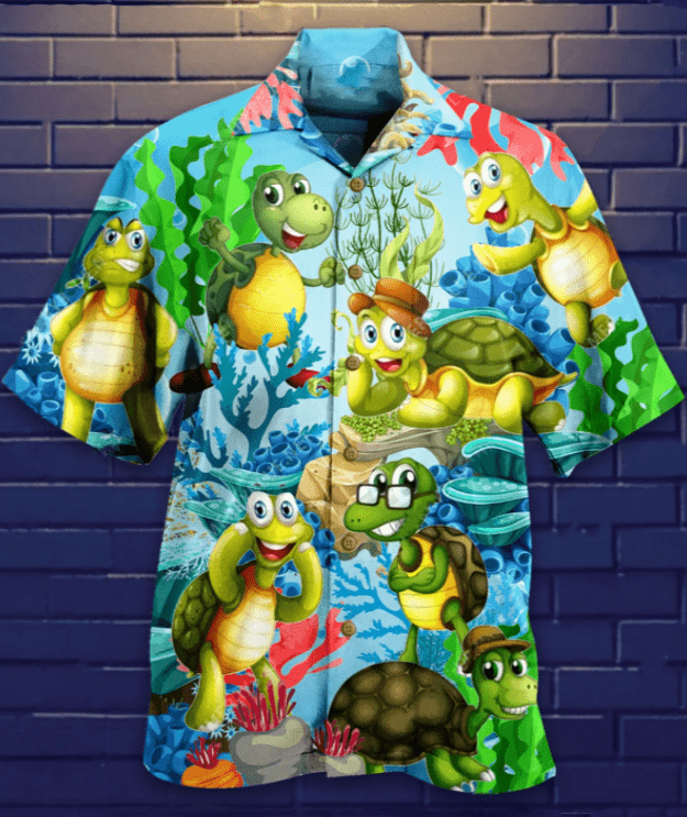 Cute Turtle Funny Hawaiian Shirts #DH