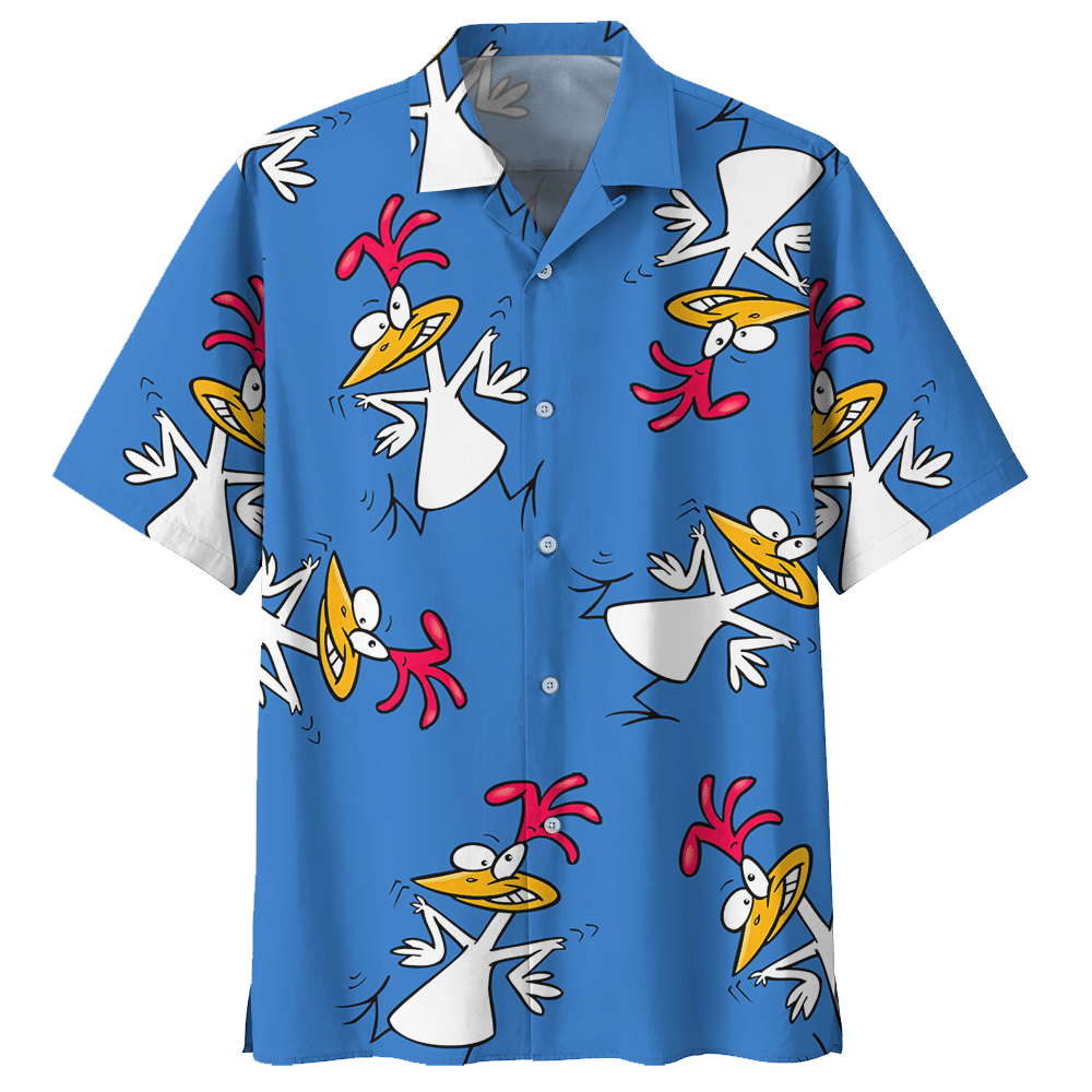 Chicken   Blue High Quality Unisex Hawaiian Shirt For Men And Women Dhc17063728