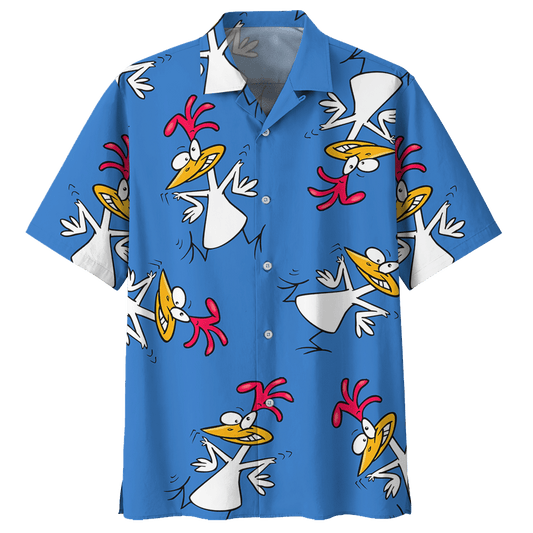 Chicken   Blue High Quality Unisex Hawaiian Shirt For Men And Women Dhc17063728