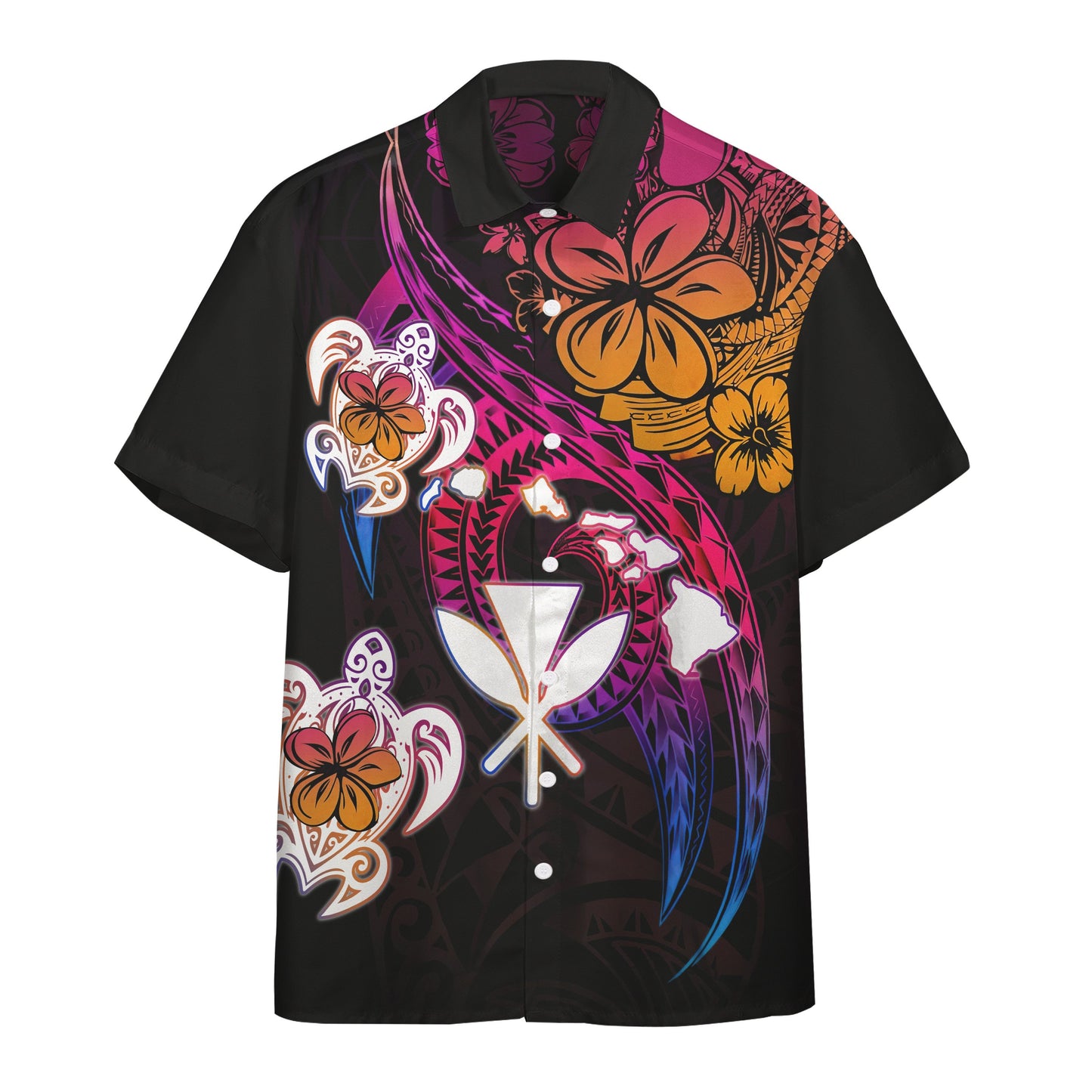  3D Amazing Polynesian Hawaii Frangipani Flower Custom Short Sleeve Shirt