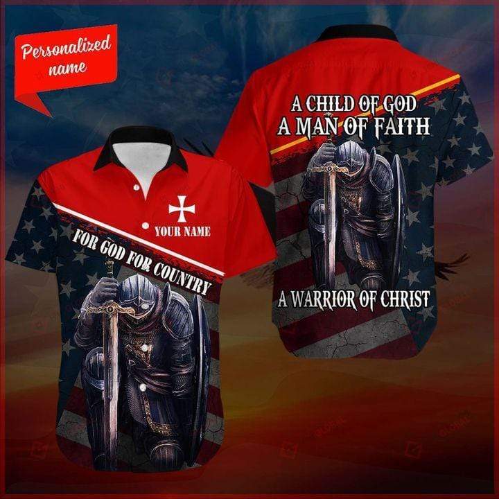 ?Warrior Of Christ For God For Country Hawaiian Aloha Shirts #Kv