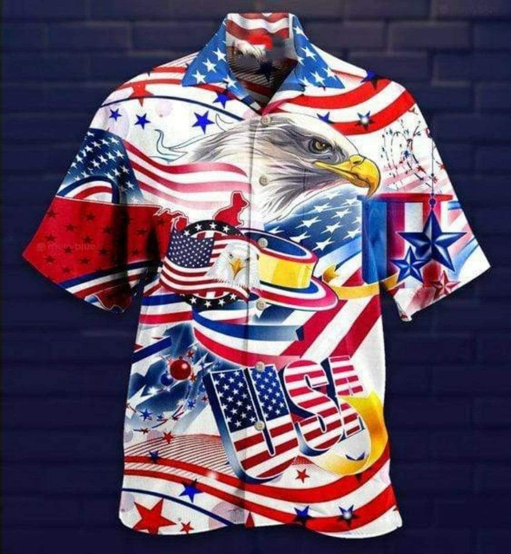 Hawaiian Aloha Shirts Love Freedom Love America