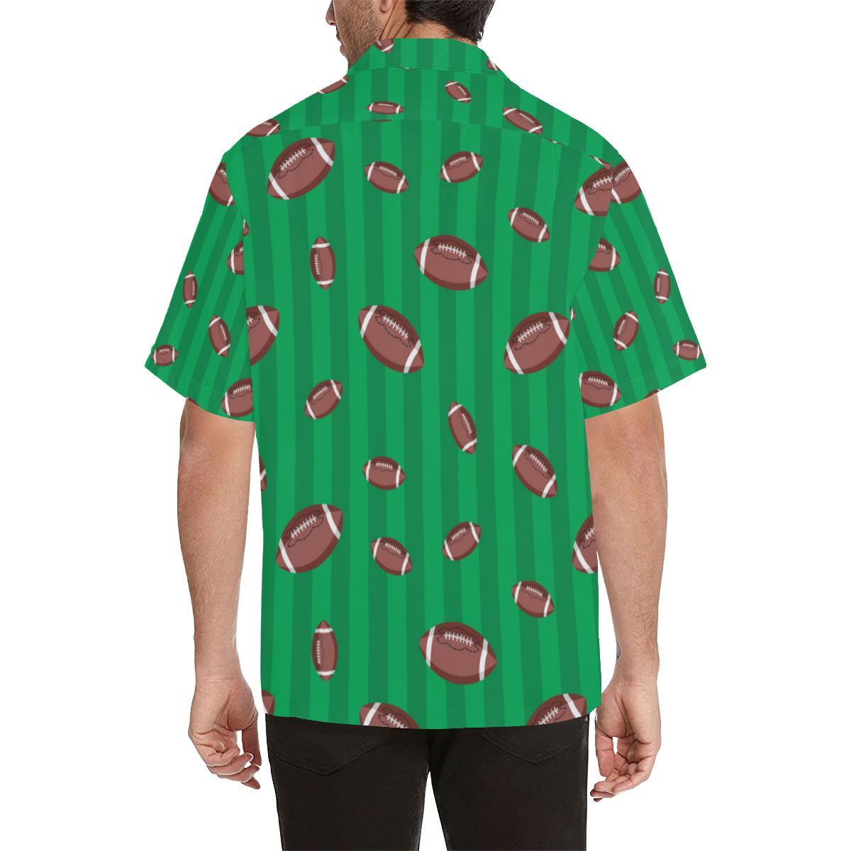 American Football Ball Field Background Mens All Over Print Hawaiian Shirt