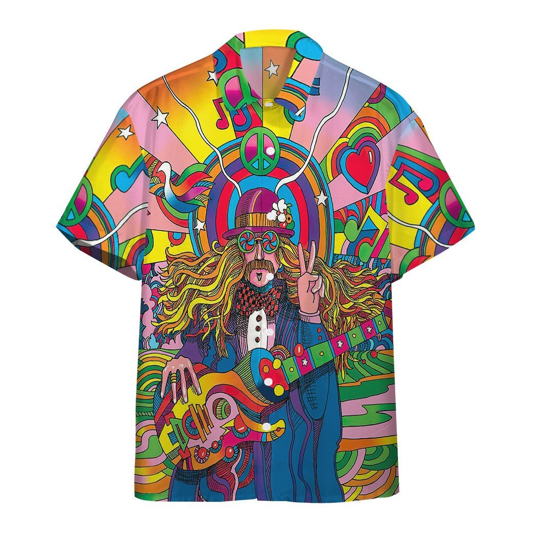  3D Hippie Psychedelic Hawaiian Custom Short Sleeve Shirts