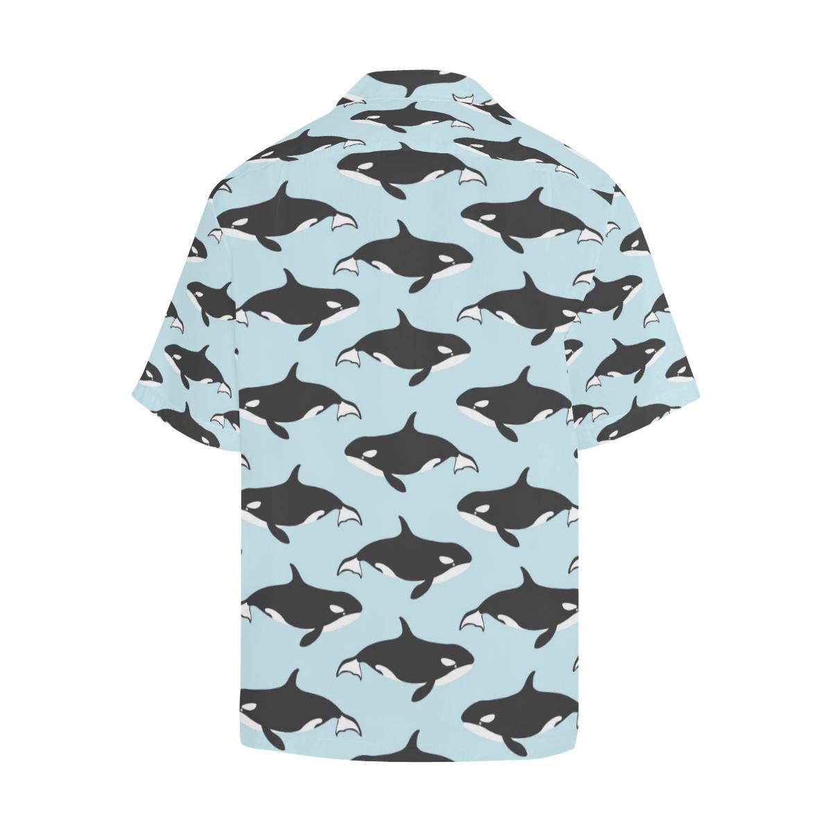 Killer Whale Pattern Print Design Hawaiian Shirt