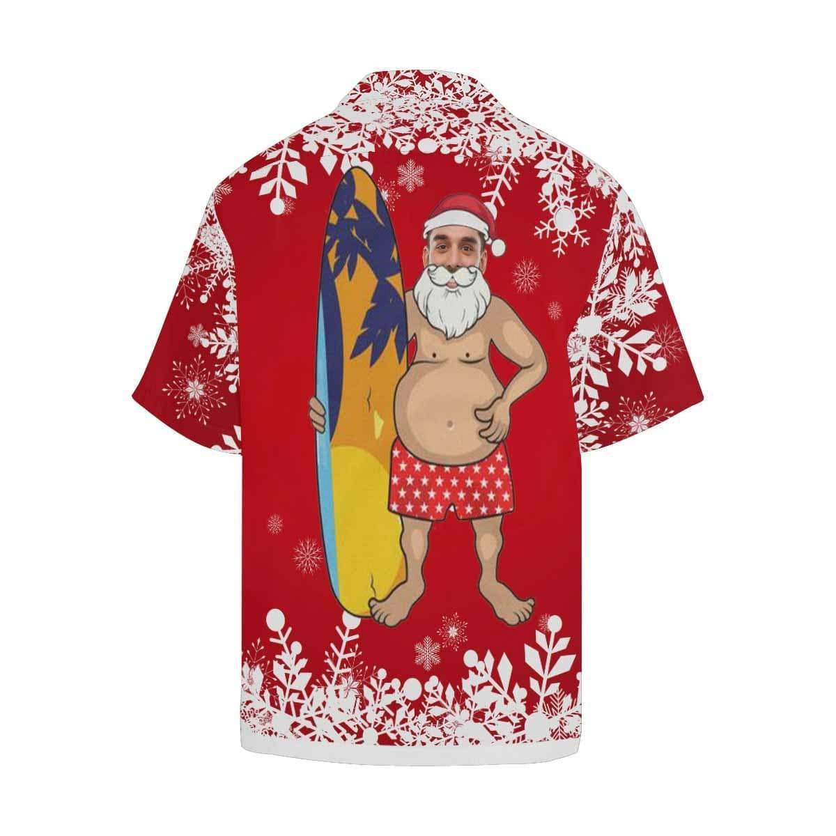 Custom Face Christmas Funny Men's Hawaiian Shirt