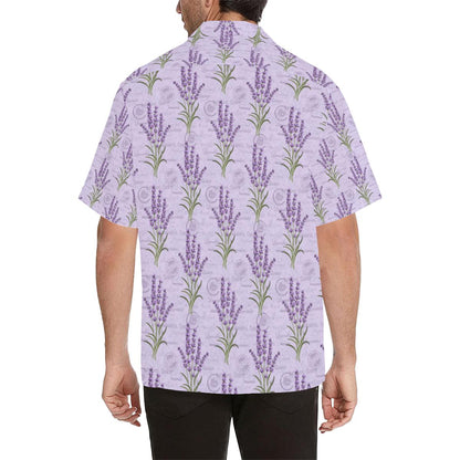 Lavender Pattern Background Mens All Over Print Hawaiian Shirt