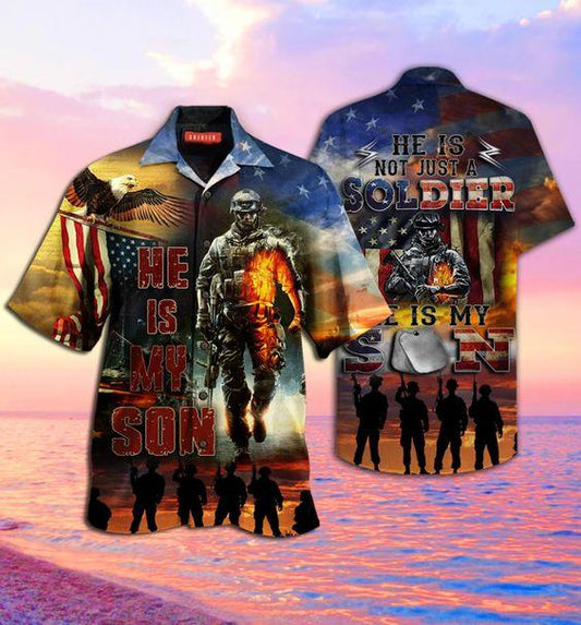 Hawaiian Aloha Shirts Proud Soldier Parents