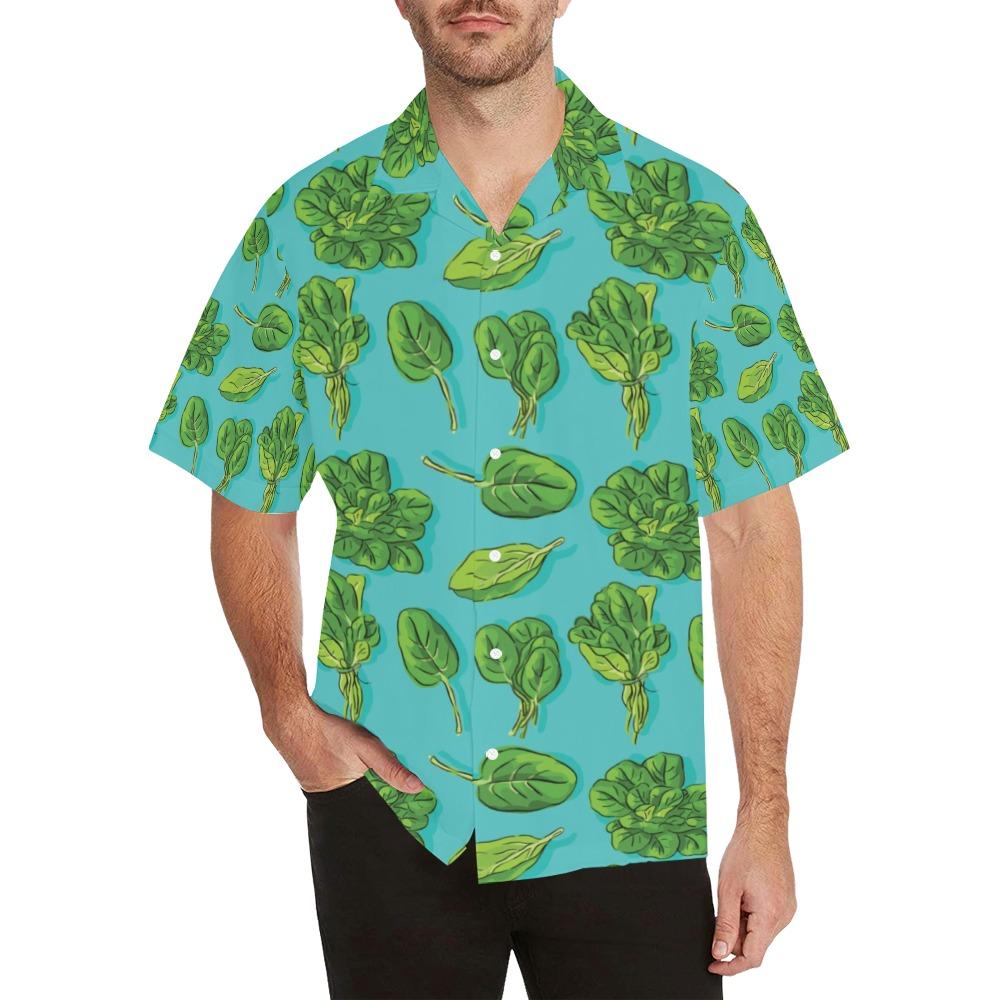 Spinach Print Design Hawaiian Shirt