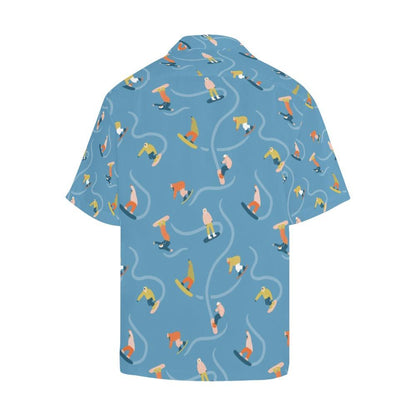 Snowboard Print Design Hawaiian Shirt