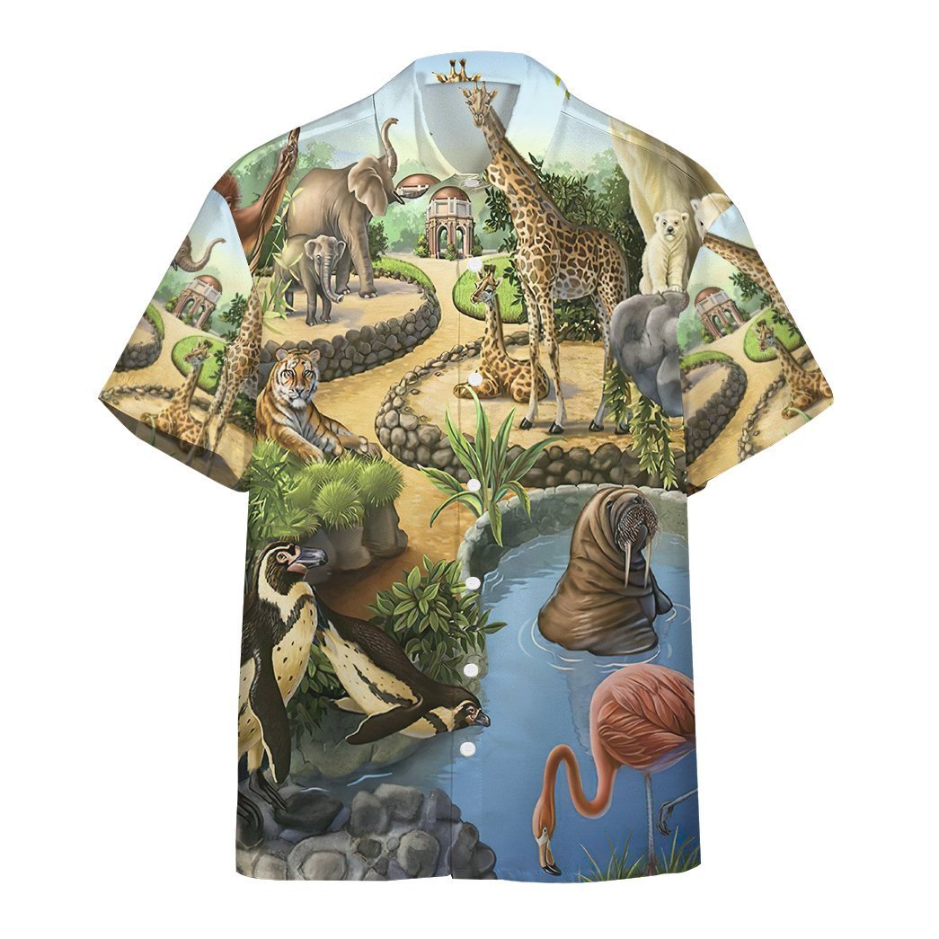  3D Zoo Animal Hawaii Shirt