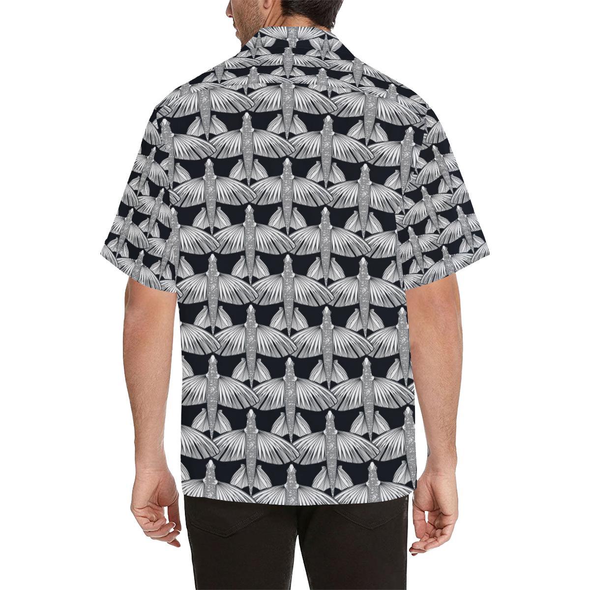 Flying Fish Pattern Print Design Hawaiian Shirt