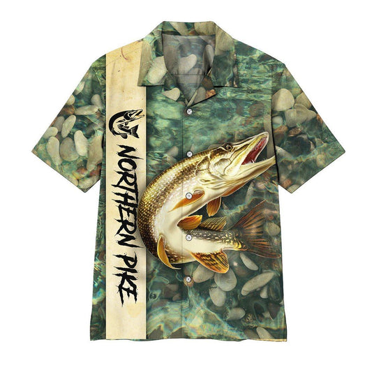  3D Northern Pike Fishing Hawaii Shirt