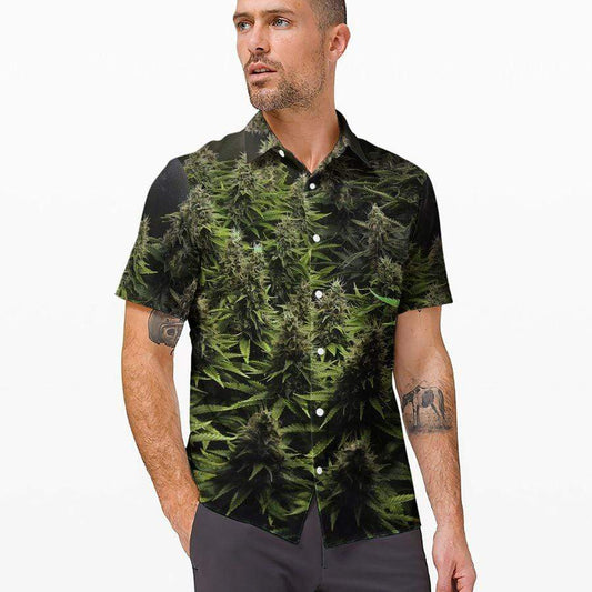 Hawaiian Aloha Shirts Weed Garden #H