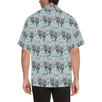 Sea Otter Pattern Print Design Hawaiian Shirt