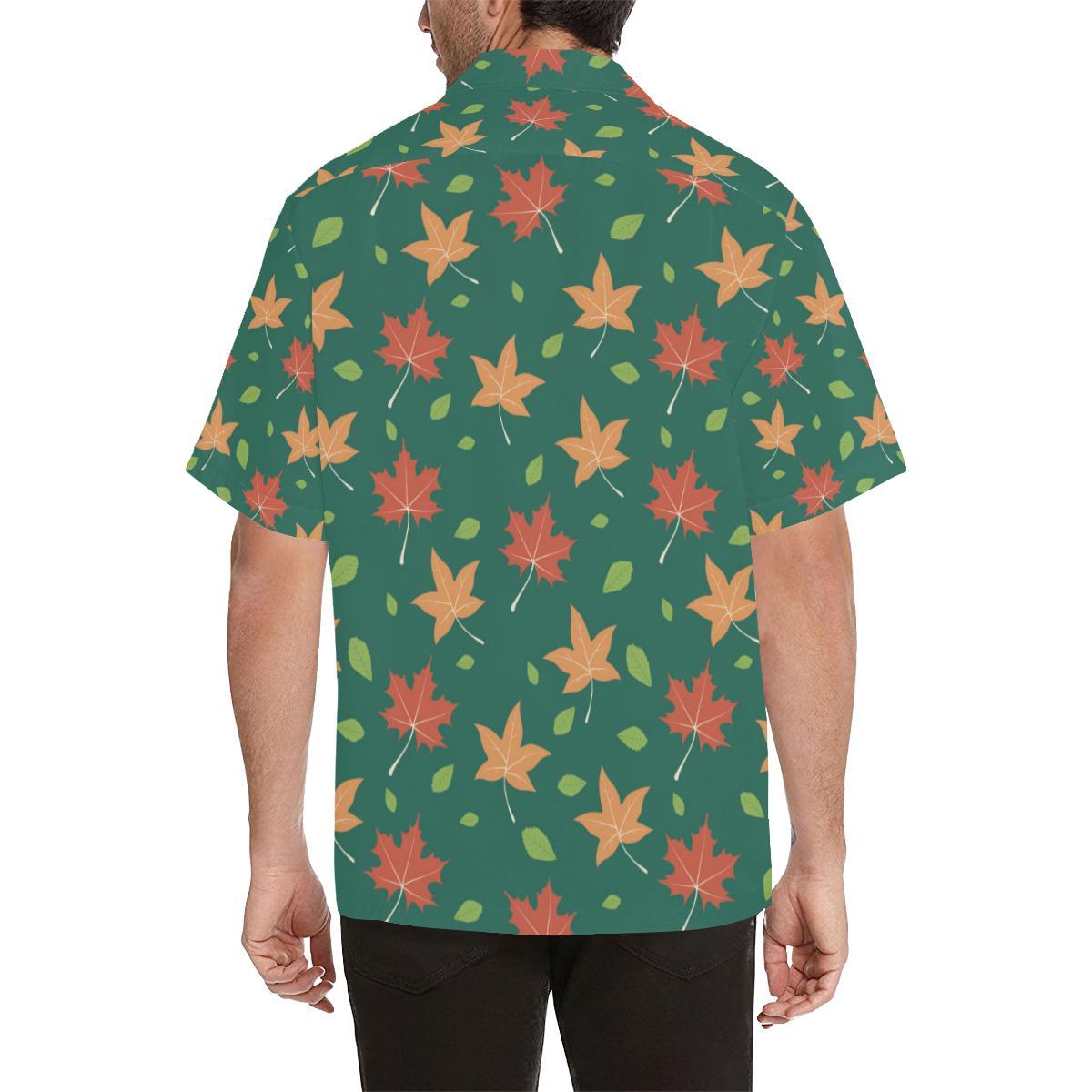 Maple Leaf Pattern Print Design Hawaiian Shirt