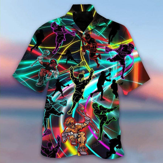 Hawaiian Aloha Shirts Lacrosse Amazing Neon