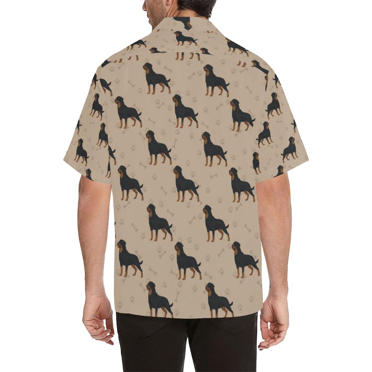 Rottweiler Pattern Print Design A Hawaiian Shirt