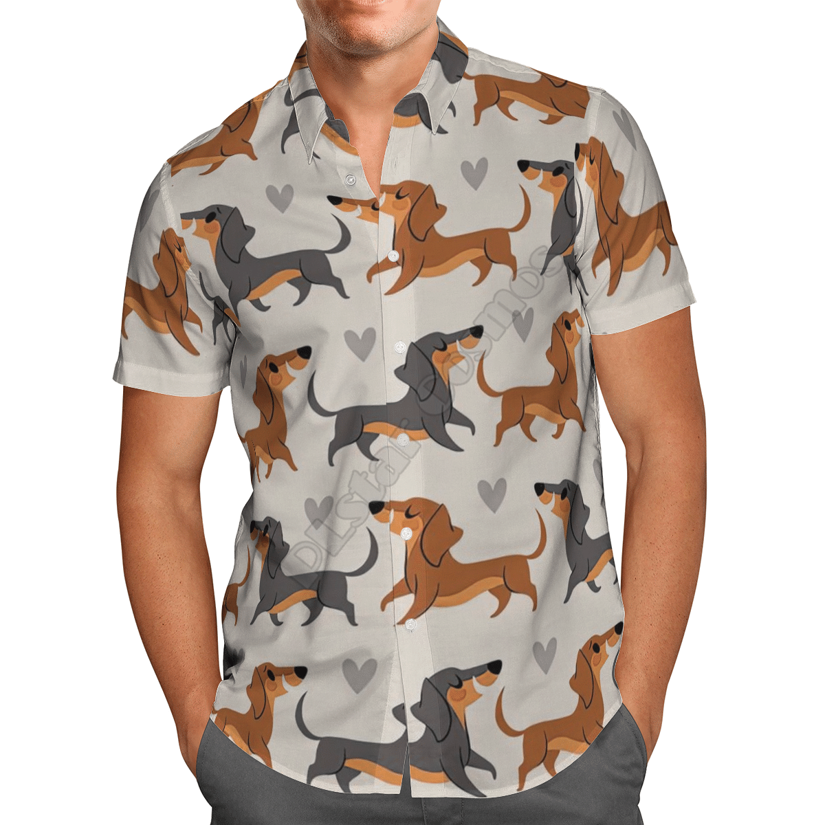 Funny Dachshund   White Nice Design Unisex Hawaiian Shirt For Men And Women Dhc17064098