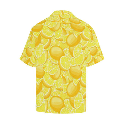 Lemon Pattern Mens All Over Print Hawaiian Shirt