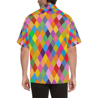 Harlequin Pattern Print Design Hawaiian Shirt